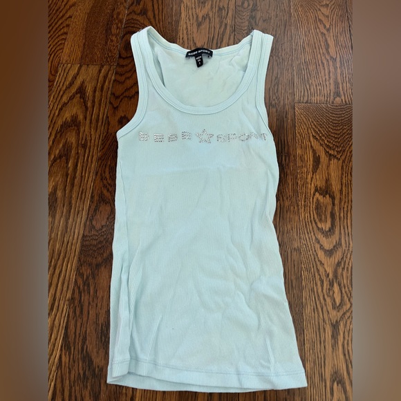 bebe baby blue tank top - Picture 1 of 2